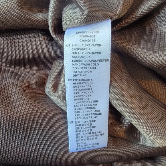 Forever 21 Twenty one color block brown black cream bubble Hem tank dress. L - Picture 6 of 9